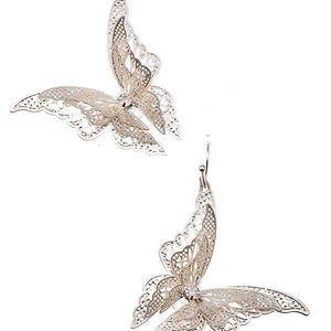 Silver butterfly 🦋 earrings. Second picture for size 💕